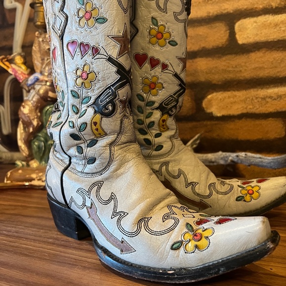 Old Gringo - White Cowgirl Bandit Boots - size 8.5 - Picture 9 of 11